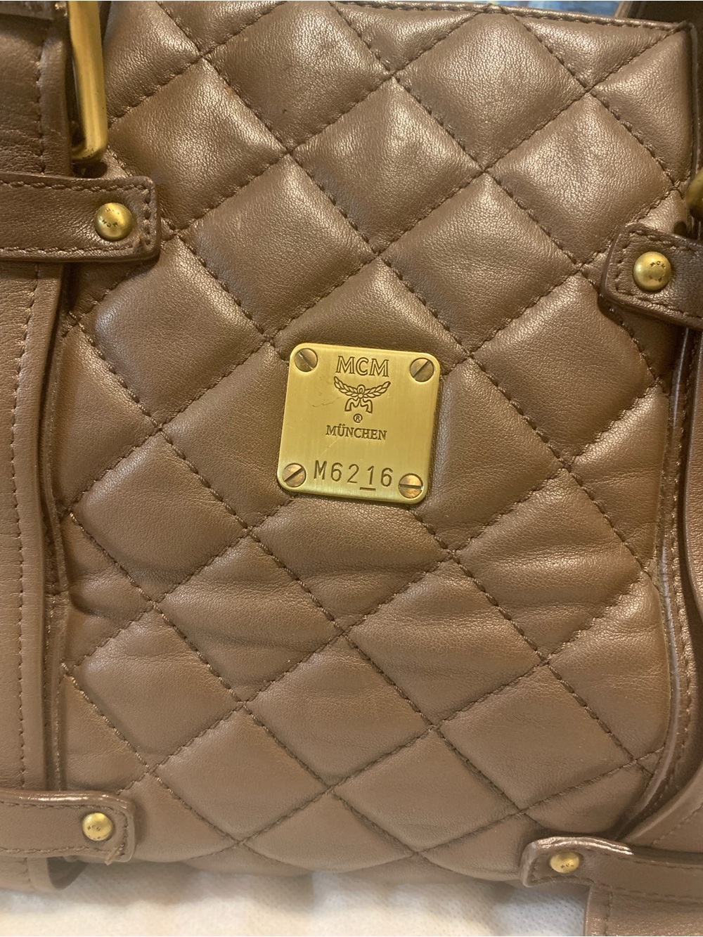 MCM Quilted Brown Leather Shoulder Bag Limited Edition - Picture 3 of 16
